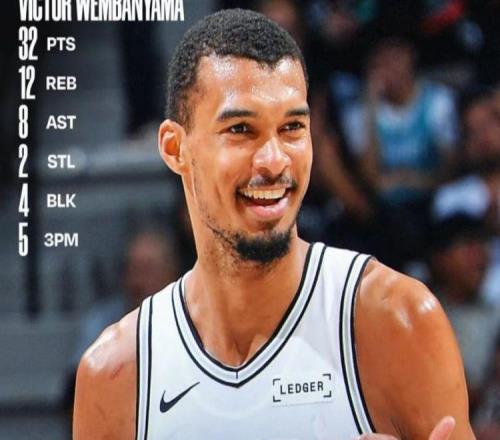 32+12+8！文班嘴瓢了！馬刺要雪藏了