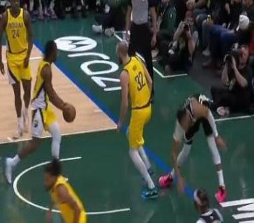 字母哥落地時(shí)膝蓋受傷退場(chǎng)：我要先回家休息，看明天感覺(jué)如何