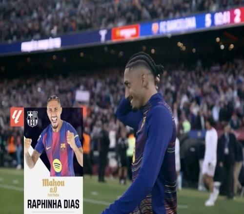 帽子戲法，拉菲尼亞當選巴薩vs塞維利亞全場最佳球員