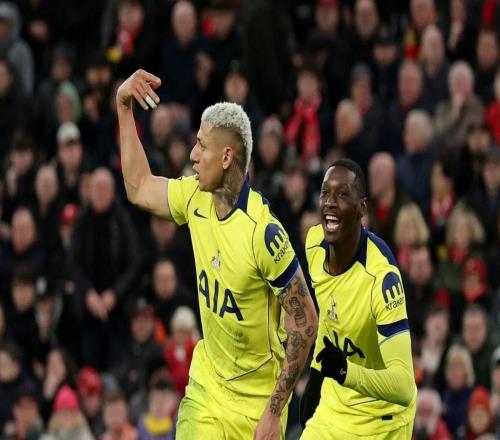 里沙利松英超客戰(zhàn)利物浦已打入5球，僅次于安迪科爾