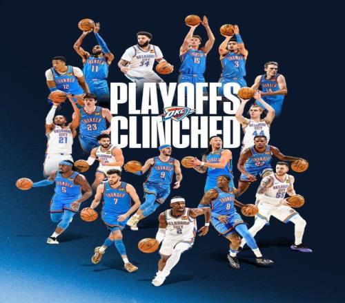 本賽季首支！雷霆豪取9連勝提前13場鎖定季后賽