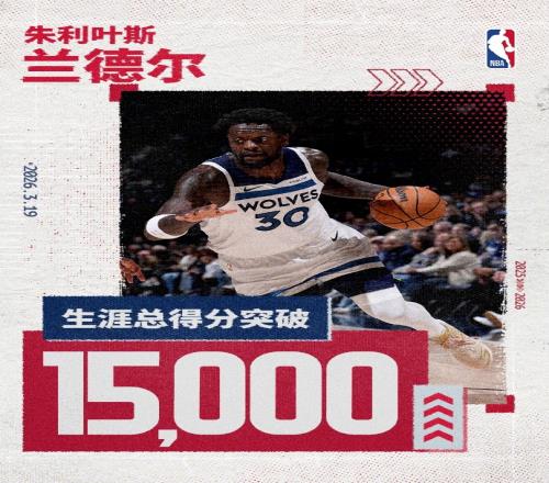 蘭德爾15000分里程碑！森林狼狂勝爵士36分森薩博空砍41分