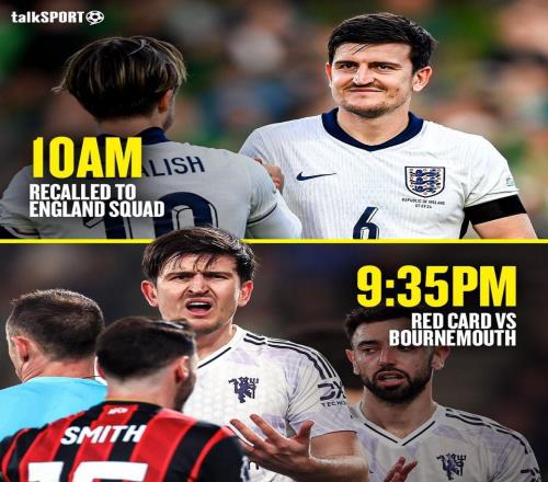 過山車的一天，馬奎爾重返英格蘭隊后不到12小時吃紅點套餐