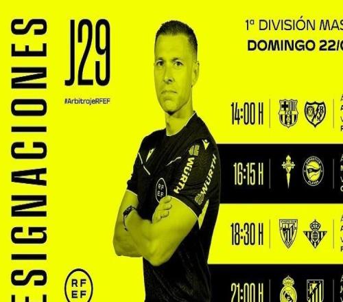 周日西甲裁判：何塞穆努埃拉將執(zhí)法馬德里德比