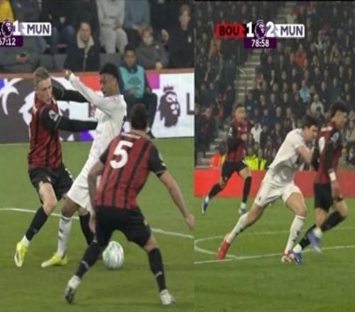 伯恩茅斯戰(zhàn)曼聯(lián)爭議不斷：VAR拒判點球，馬奎爾紅點套餐成焦點