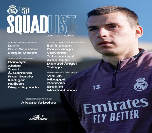 皇马主场战马竞大名单：贝林厄姆回归，库尔图瓦因伤缺席