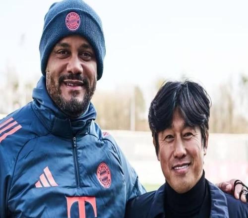 徐正源攜助教到訪拜仁慕尼黑，與孔帕尼親切交流