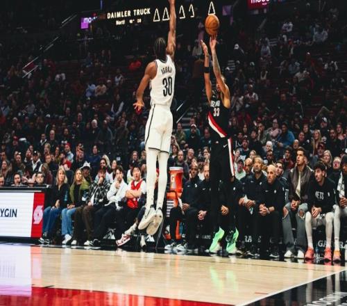 13499！楊瀚森4分3籃板，卡馬拉35分，開拓者大勝送籃網(wǎng)8連敗