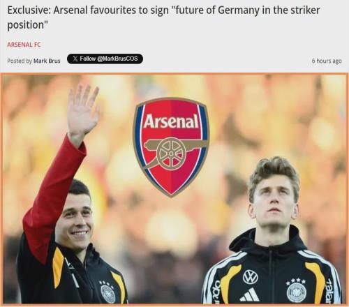 法爾克：阿森納領先新星特雷索爾迪爭奪！槍手10人退出本期國家隊