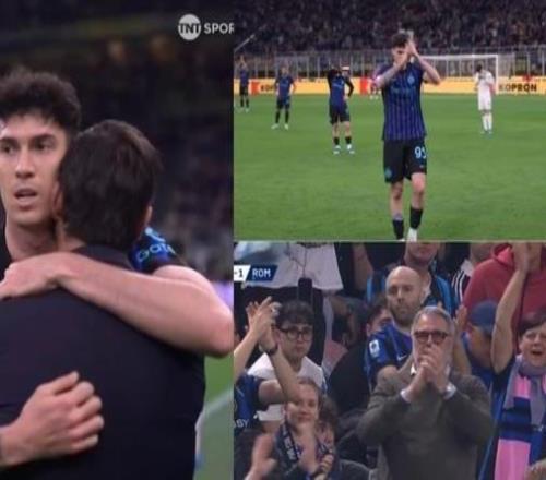 巴斯托尼被換下時(shí)獲全場(chǎng)起立鼓掌，齊沃在場(chǎng)邊擁抱安慰他