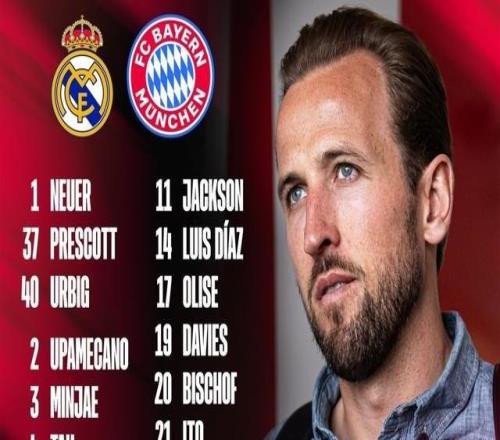 拜仁歐冠客戰(zhàn)皇馬名單出爐：凱恩回歸，奧利塞、穆西亞拉在列