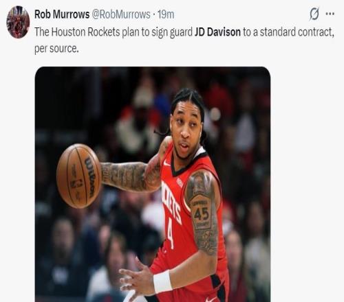 火箭將轉(zhuǎn)正戴維森！季后賽15人名單出爐首輪選殘陣湖人最公平