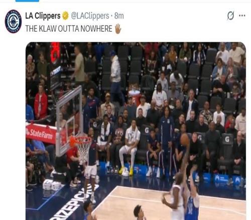 52戰(zhàn)贏35場超額完成指標！快船官方為泰倫盧點贊：小卡三節(jié)34分