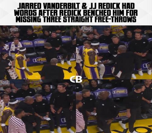 湖人內(nèi)訌！雷迪克與范德比爾特激烈對(duì)峙，次節(jié)僅17秒即遭雪藏