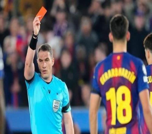 巴薩西甲對陣馬競紅牌被改判黃牌，不久后歐冠黃牌被改判紅牌