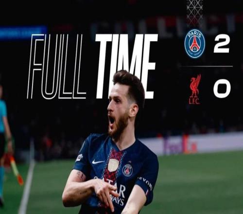 巴黎vs利物浦全場(chǎng)數(shù)據(jù)：控球率74%26%，射門183，射正60