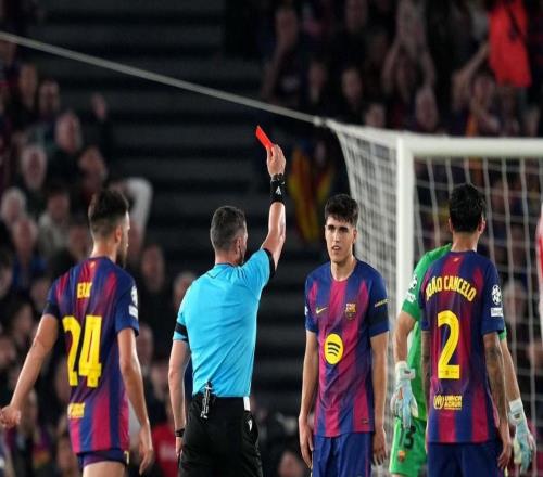 歐冠近10個(gè)賽季巴薩吃到12張紅牌，同期所有球隊(duì)最多