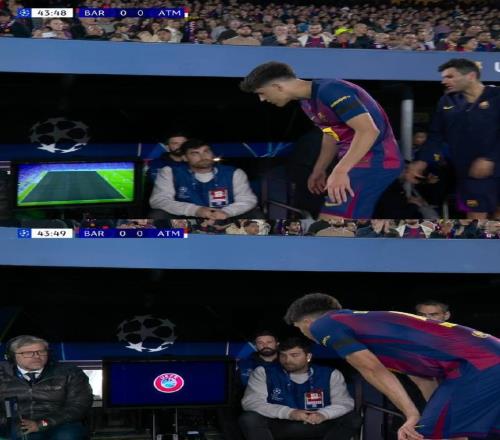 庫巴西想看VAR屏幕確認自己的紅牌，結(jié)果屏幕立即被關(guān)掉了