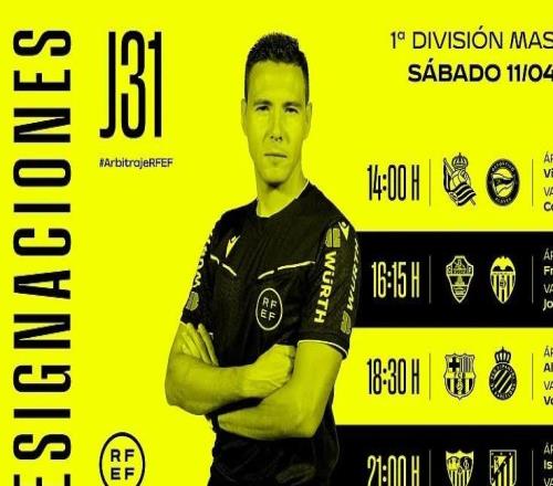 周六西甲裁判：亞歷杭德羅埃爾南德斯將執(zhí)法加泰羅尼亞德比