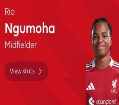 兜射破門，17歲小將恩古莫哈當(dāng)選利物浦vs富勒姆全場(chǎng)最佳球員