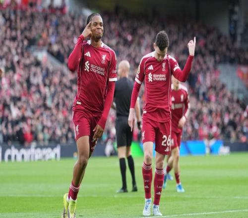 利物浦本賽季英超先進球比賽贏下14場，僅次于阿森納和曼城