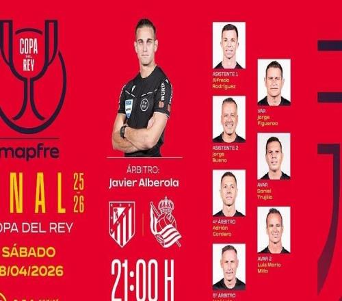 官方：哈維爾阿爾韋羅拉執(zhí)法國王杯決賽馬競vs皇家社會