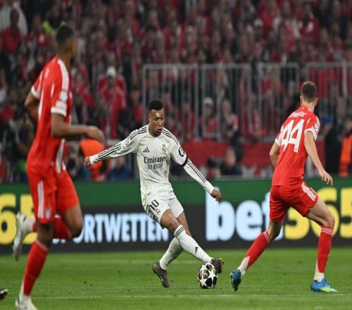 姆巴佩歐冠對(duì)陣拜仁打入5球，僅次于C羅和因扎吉