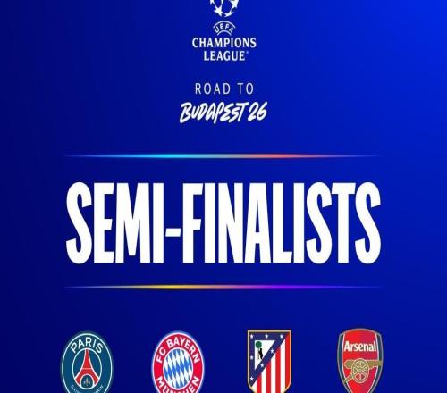 高度一致，男女足歐冠四強分布均為英法德西各1支球隊