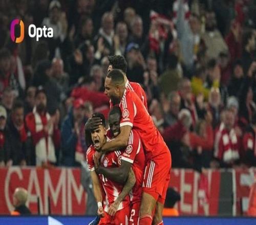 繼曼聯(lián)之后，拜仁是第二支歐冠淘汰賽三度落后仍贏球的球隊(duì)