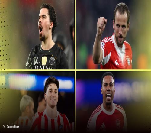 歐冠四強(qiáng)實(shí)力榜：巴黎第一，拜仁第二，阿森納馬競分列三四名