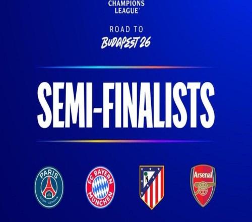 歐冠14決賽無逆轉(zhuǎn)，首回合領(lǐng)先的球隊(duì)全部晉級(jí)