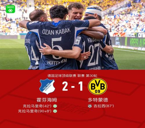 劍南春霍芬海姆21多特，克拉馬里奇雙響，吉拉西破門