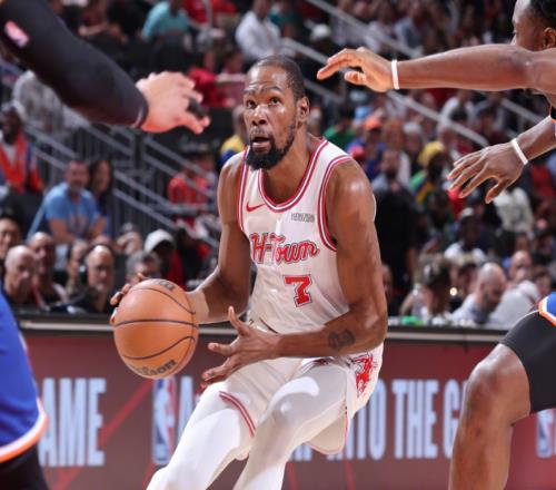 湖人vs火箭：杜蘭特沖季后賽5000分里程碑，老詹進(jìn)攻端需更多幫手