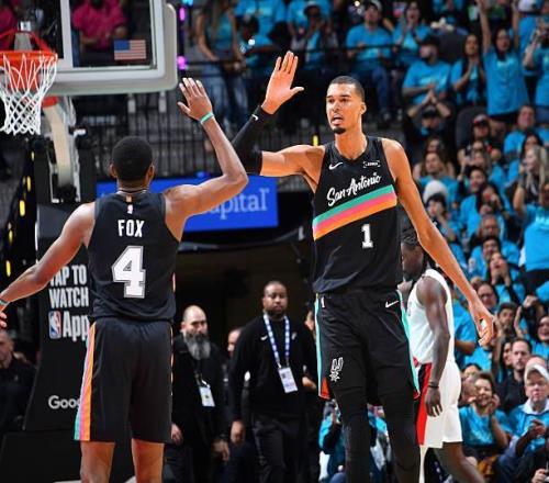 文班35分進入NBA季后賽首秀得分榜前10，東契奇第1福克斯第2