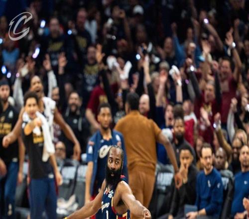 拉鋸戰(zhàn)！騎士領(lǐng)先10分被迫近：哈登16分，英格拉姆6中0一分未得