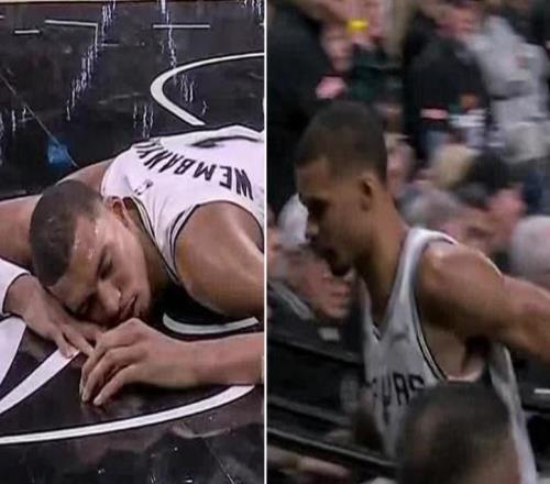 马刺官宣：文班亚马脸部重摔地板触发脑震荡保护协议提前退赛