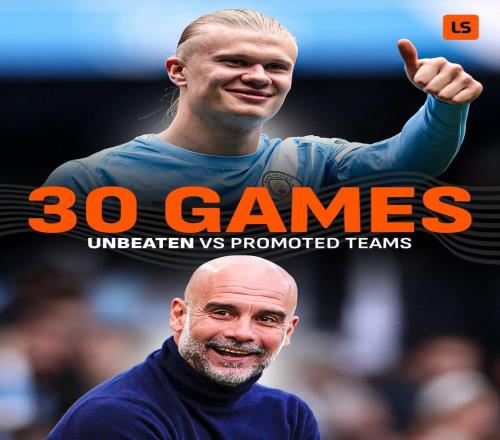 27勝3平，曼城英超對陣升班馬已連續(xù)30場保持不敗