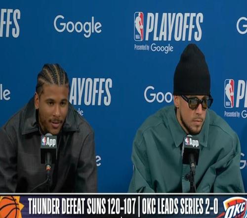 杰倫格林：雷霆是衛(wèi)冕冠軍但我們沒借口，要在主場打得更好