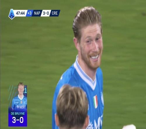 里程碑，德布勞內(nèi)打入五大聯(lián)賽生涯第100球