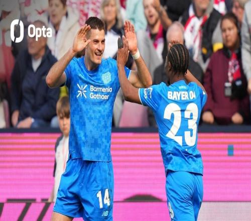 ?？诉_成勒沃庫森生涯百球里程碑，成隊史第三人