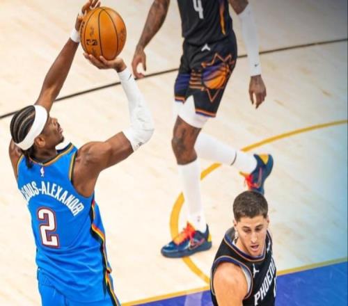 又一个30！SGA42+8雷霆再胜太阳，布鲁克斯33+7布克16中6