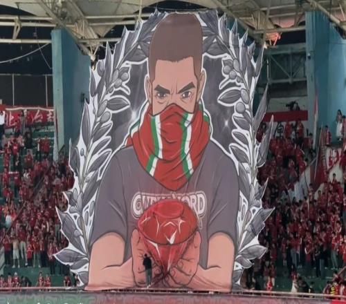 河南對(duì)申花Tifo：縱有萬般困難，你依舊是那顆璀璨耀眼的珍寶