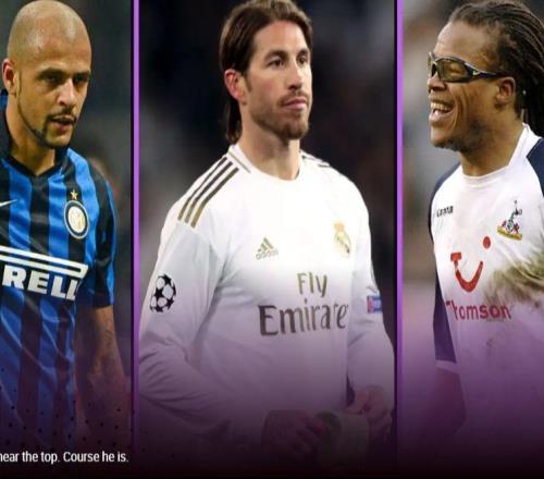 足壇十大紅牌王：貝多亞46張排第一，拉莫斯看來都搖頭