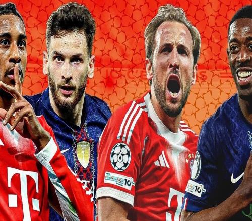 本賽季出場(chǎng)最多的43名五大聯(lián)賽球員中，僅1人來(lái)自拜仁或巴黎