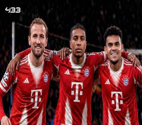 拜仁三叉戟本賽季已進(jìn)100球：凱恩54球，迪亞斯26球，奧利塞20球