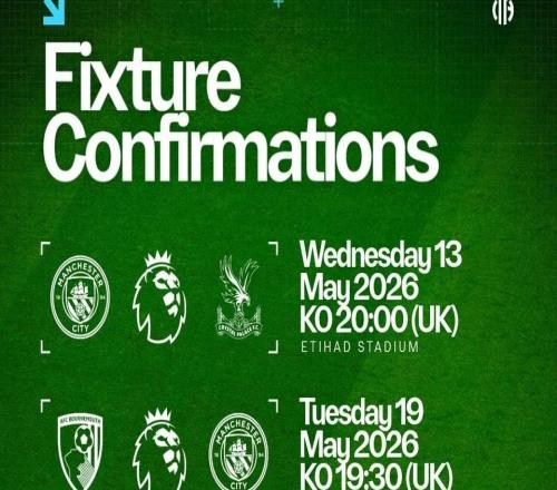 兩場(chǎng)英超+足總杯決賽，曼城將在6天內(nèi)進(jìn)行三場(chǎng)比賽