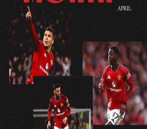 曼聯(lián)4月最佳球員候選：卡塞米羅、B費、梅努