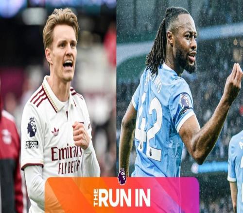 英超爭冠形勢：曼城落后2分+凈勝球反超1粒！阿森納最快6天后捧杯