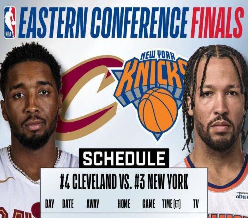 NBA公布東決賽程：首戰(zhàn)5月20日若搶七6月1日尼克斯休息9天