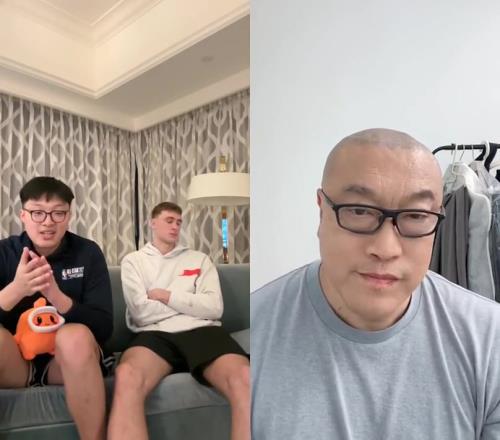 马老师英文不错！弗拉格直播间连线马健：看好雷霆夺得今年总冠军